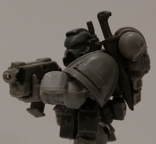 tall true scale space marine with cerceus pattern boltgun and pugio