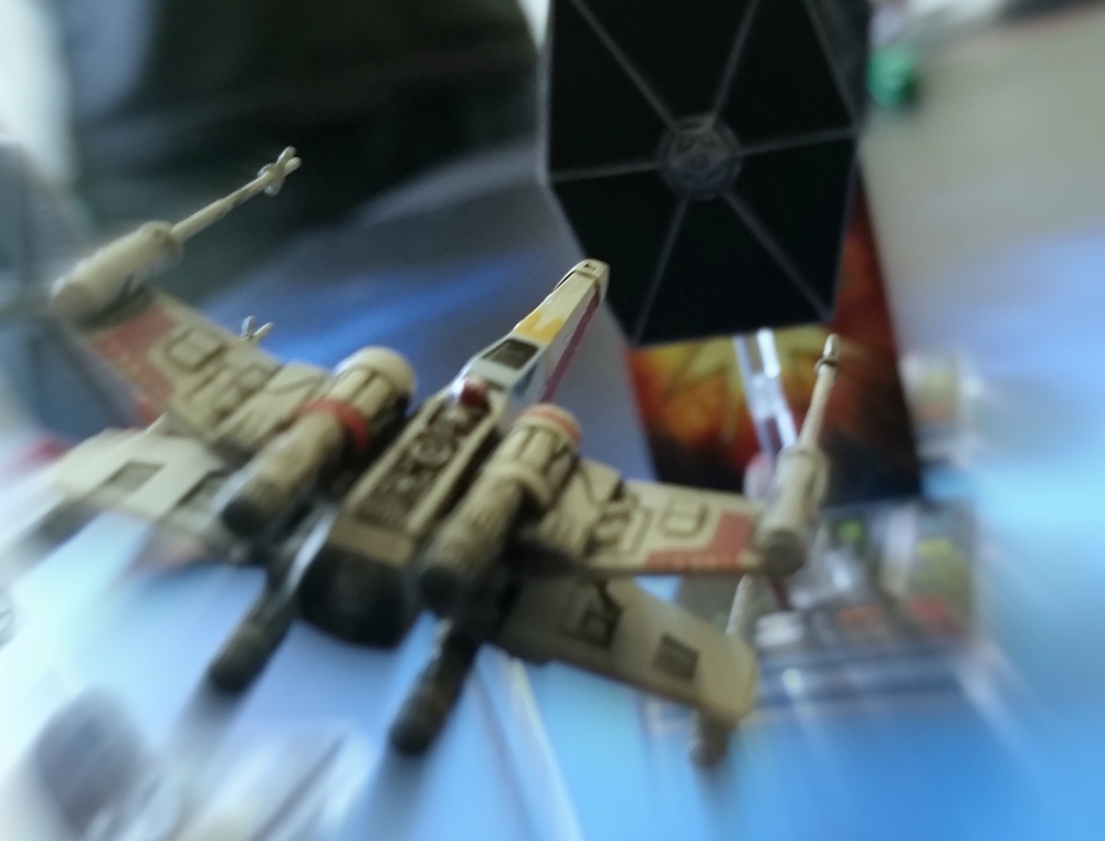 Magnets X-Wing destroys TIE Fighter Heroes of the Aturi Cluster miniatures game